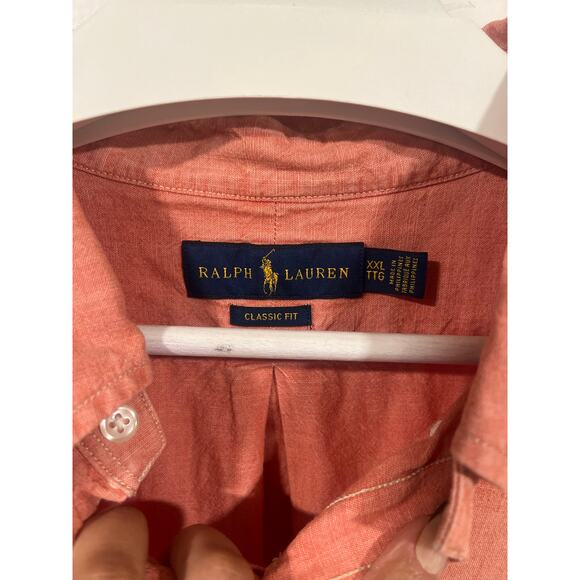 Polo Ralph Lauren Classic Preppy Oxford Button Down Orange Size  2XL - Picture 5 of 7